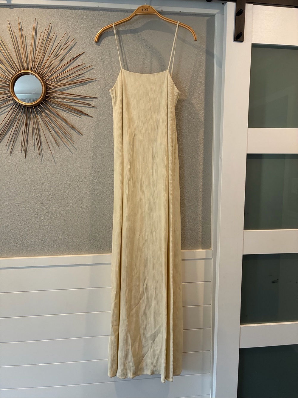 House Of Dagmar Cream Spaghetti-Strap Maxi Dress
